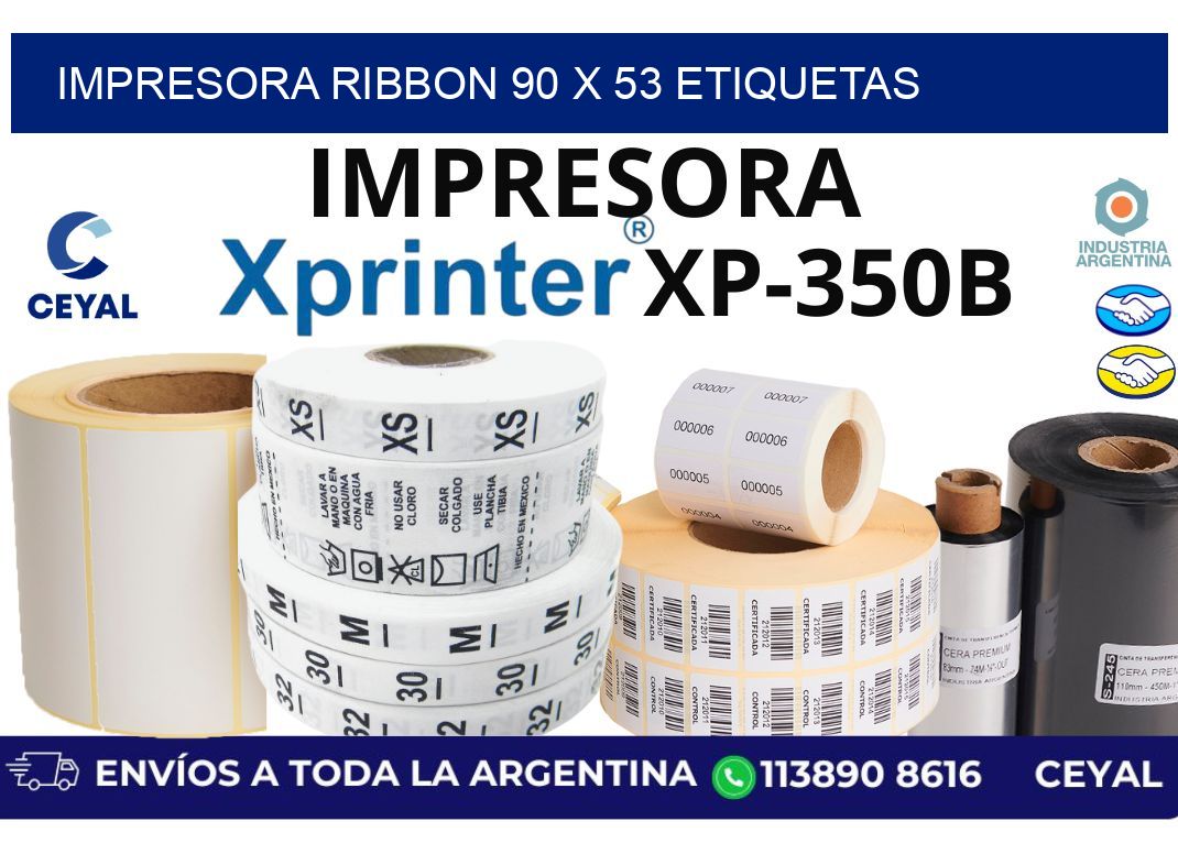 impresora ribbon 90 x 53 etiquetas