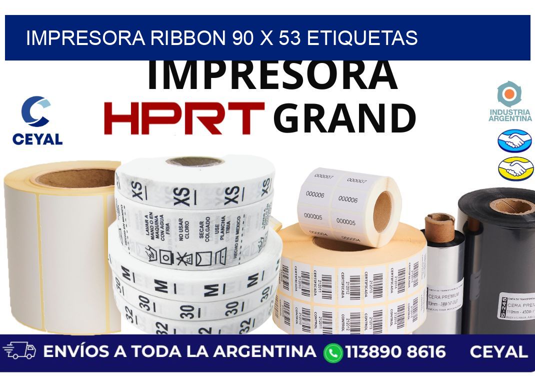 impresora ribbon 90 x 53 etiquetas