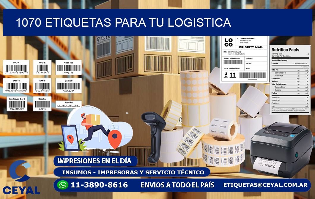 1070 etiquetas para tu logistica
