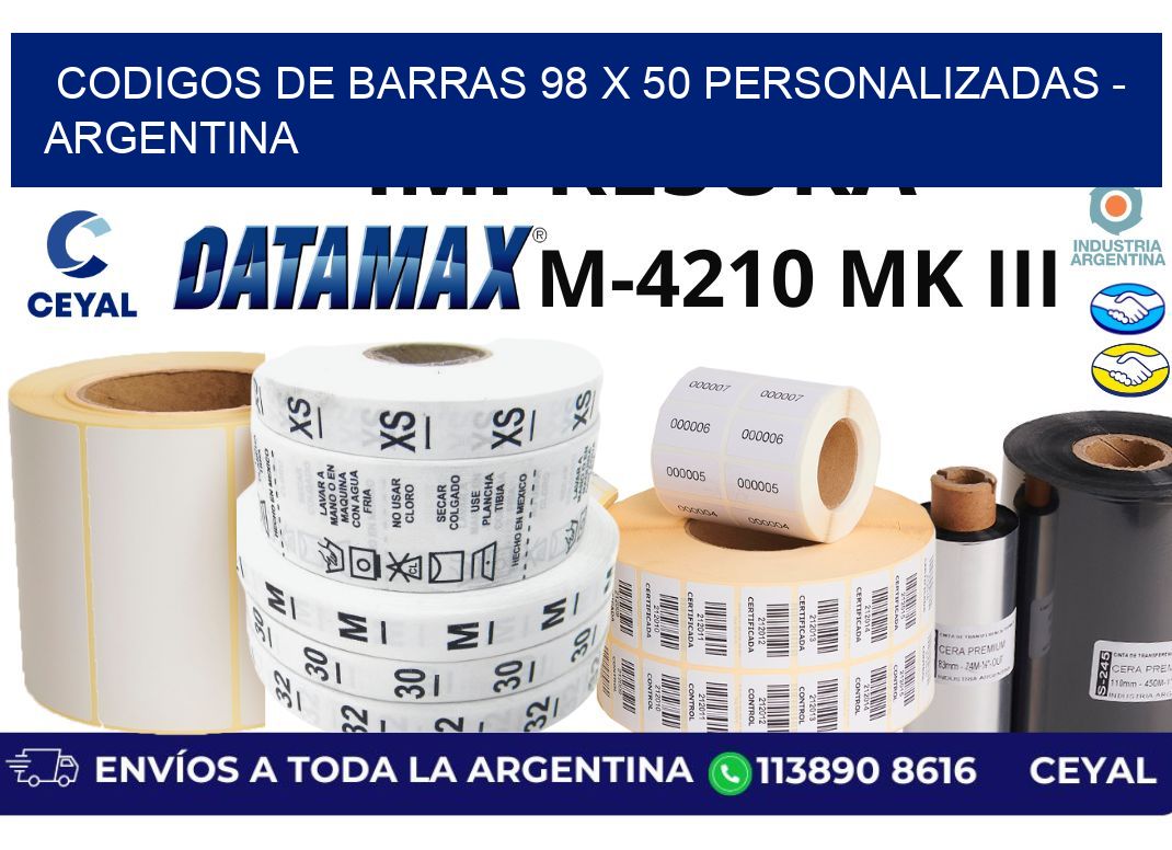 codigos de barras 98 x 50 personalizadas – Argentina