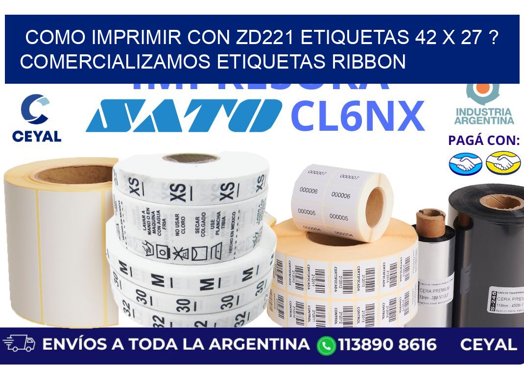 como imprimir con zd221 etiquetas 42 x 27 ? Comercializamos etiquetas ribbon
