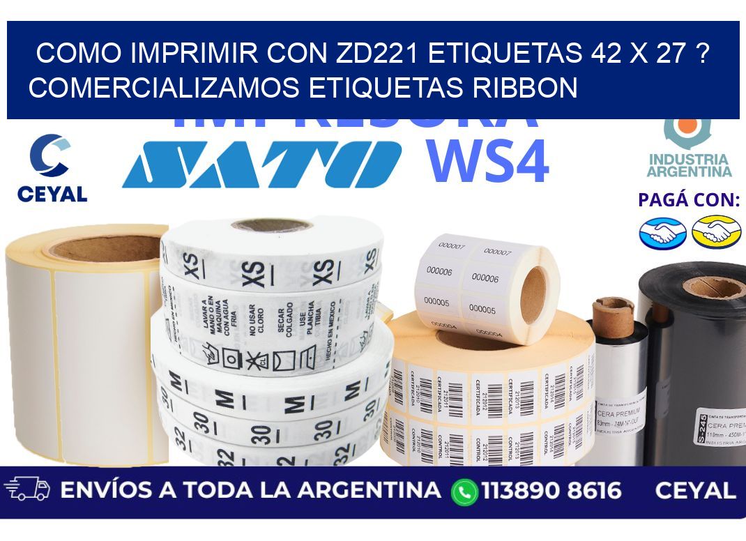 como imprimir con zd221 etiquetas 42 x 27 ? Comercializamos etiquetas ribbon