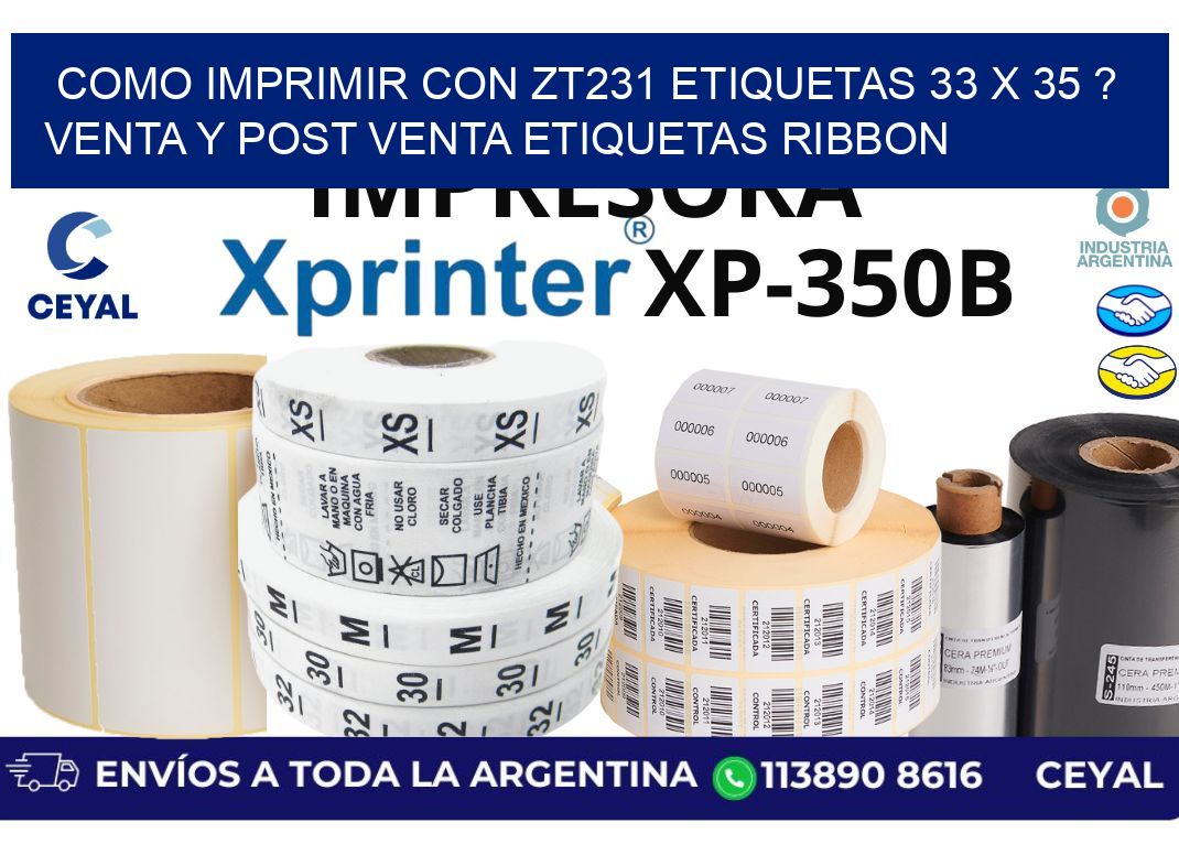 como imprimir con zt231 etiquetas 33 x 35 ? Venta y post venta etiquetas ribbon