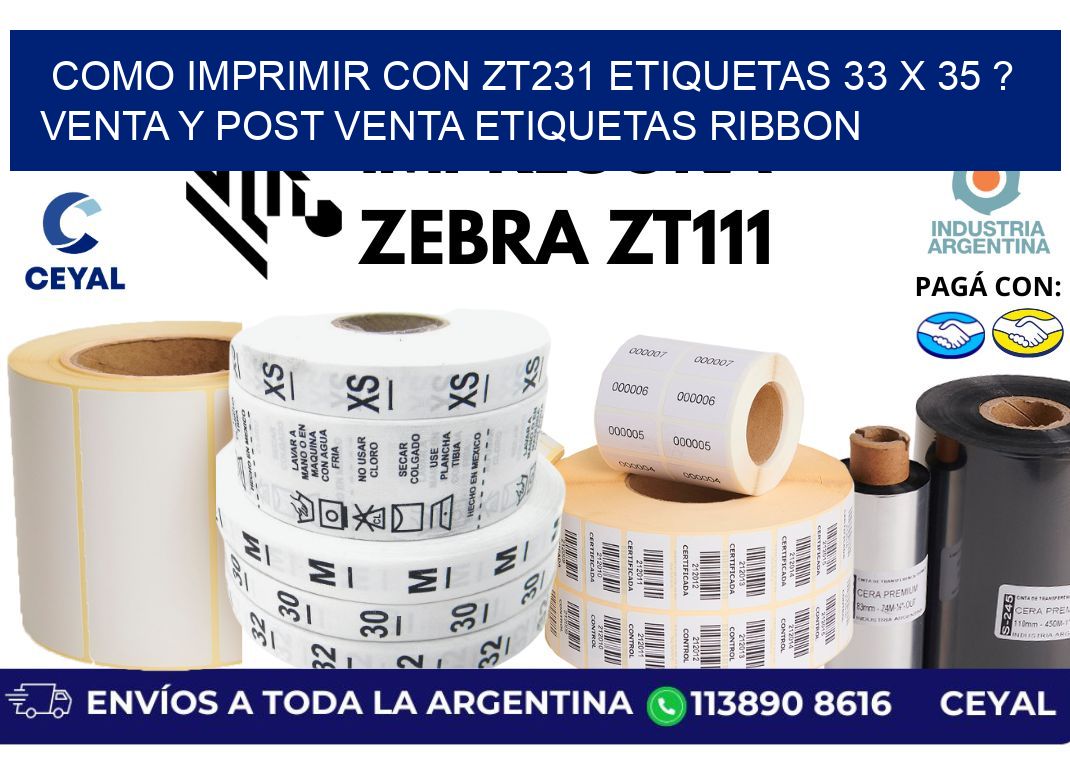 como imprimir con zt231 etiquetas 33 x 35 ? Venta y post venta etiquetas ribbon