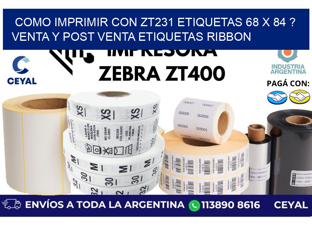 como imprimir con zt231 etiquetas 68 x 84 ? Venta y post venta etiquetas ribbon