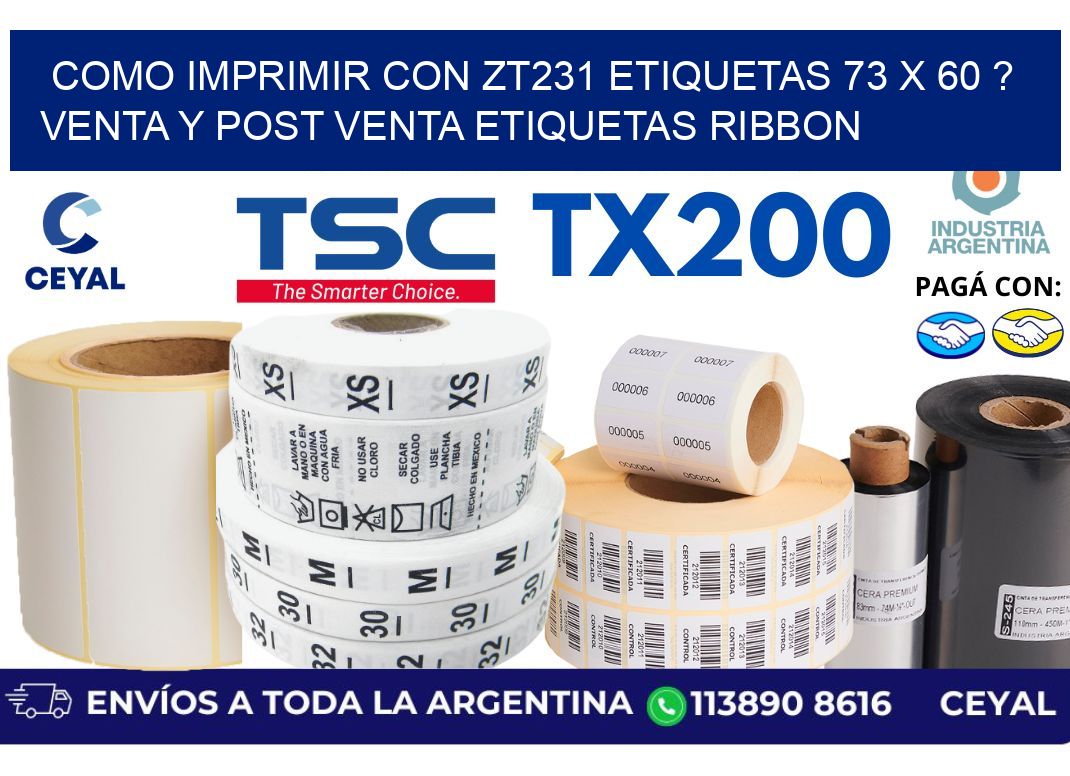 como imprimir con zt231 etiquetas 73 x 60 ? Venta y post venta etiquetas ribbon