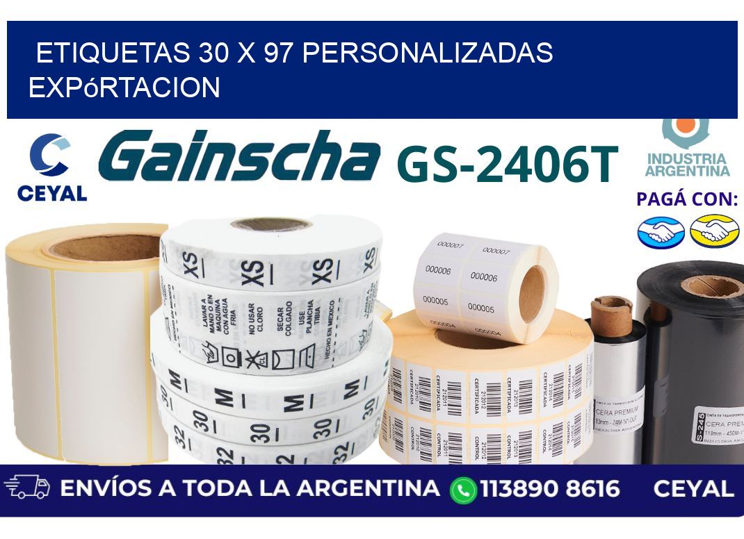 etiquetas 30 x 97 personalizadas expórtacion
