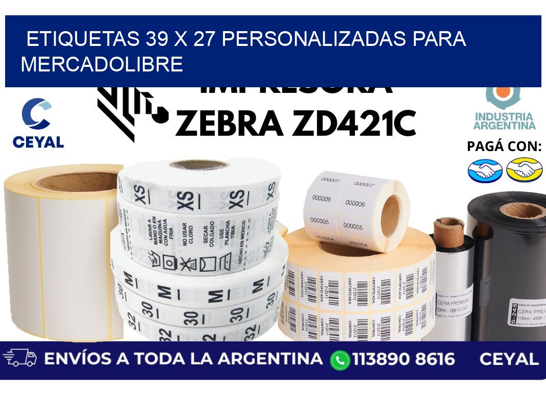 etiquetas 39 x 27 personalizadas para mercadolibre