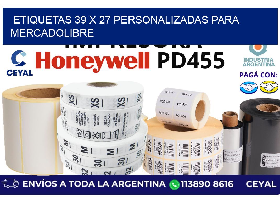 etiquetas 39 x 27 personalizadas para mercadolibre