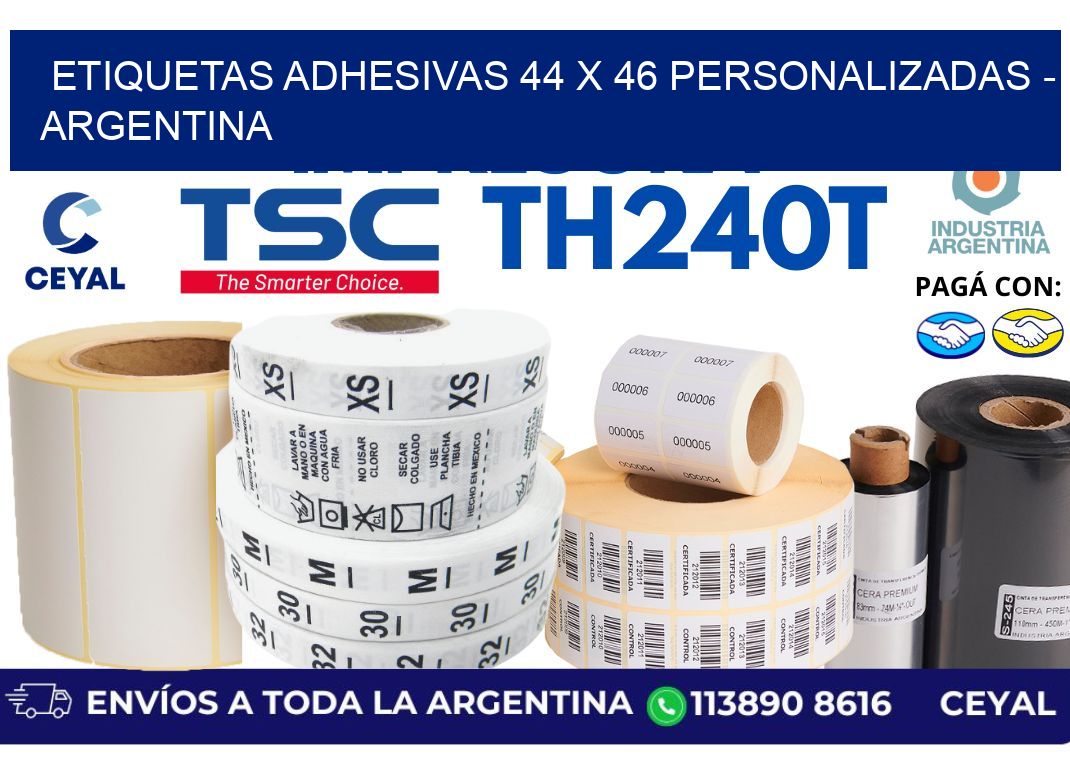 etiquetas adhesivas 44 x 46 personalizadas – Argentina