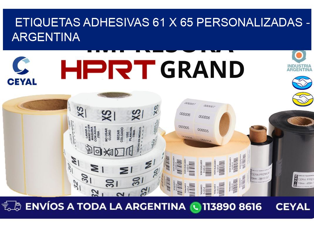 etiquetas adhesivas 61 x 65 personalizadas – Argentina