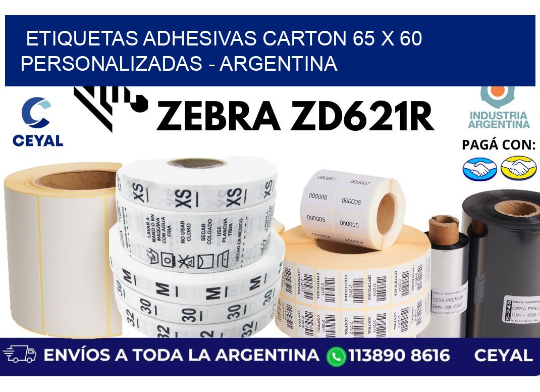 etiquetas adhesivas carton 65 x 60 personalizadas – Argentina