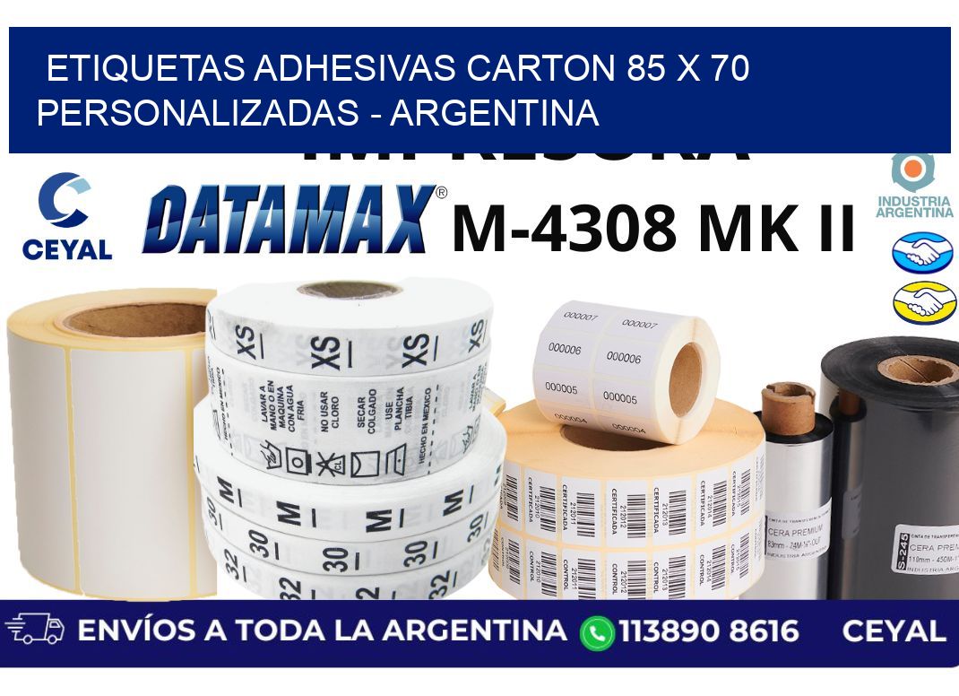 etiquetas adhesivas carton 85 x 70 personalizadas – Argentina