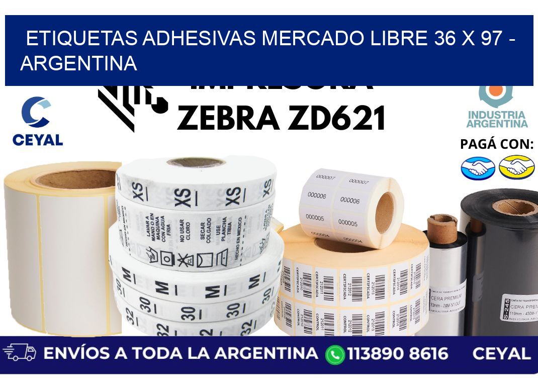 etiquetas adhesivas mercado libre 36 x 97 – Argentina