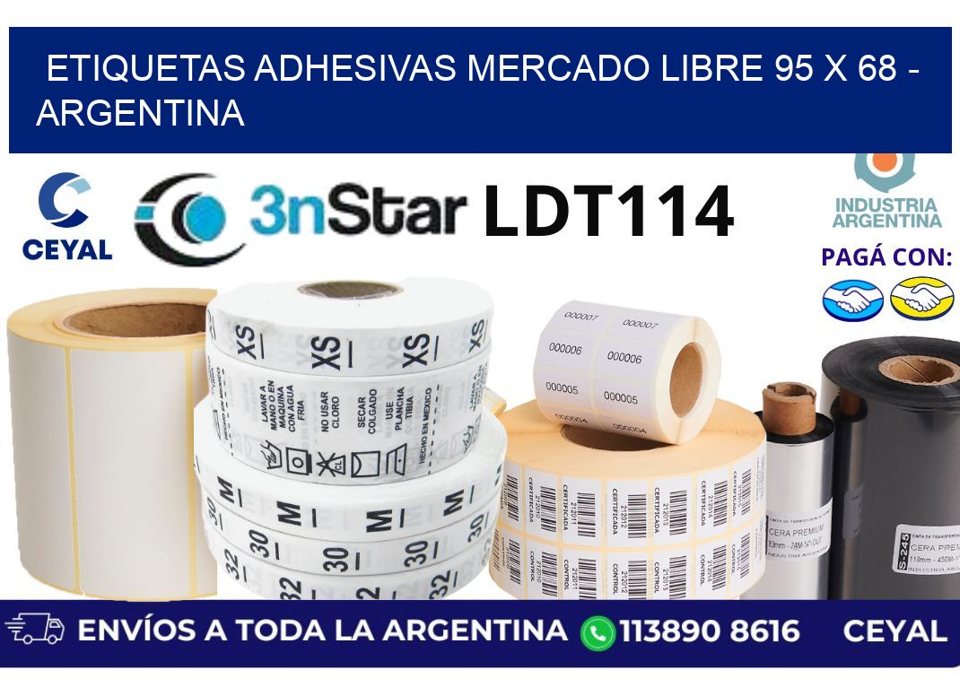 etiquetas adhesivas mercado libre 95 x 68 - Argentina