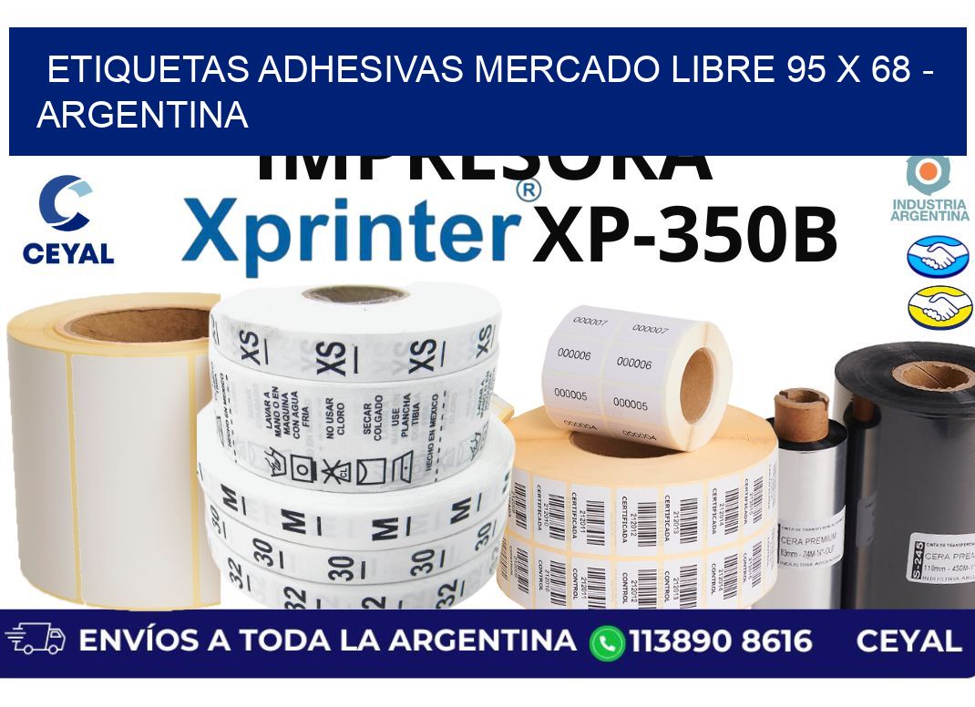 etiquetas adhesivas mercado libre 95 x 68 - Argentina