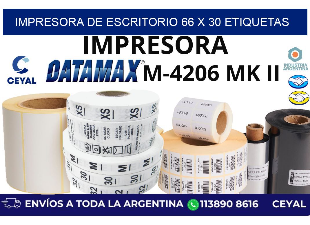 impresora de escritorio 66 x 30 etiquetas