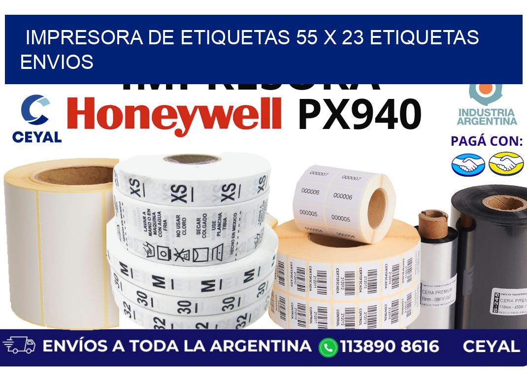 impresora de etiquetas 55 x 23 etiquetas envios