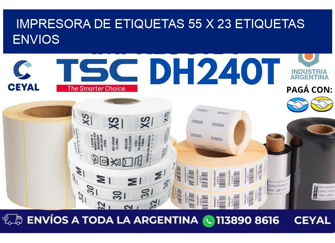 impresora de etiquetas 55 x 23 etiquetas envios