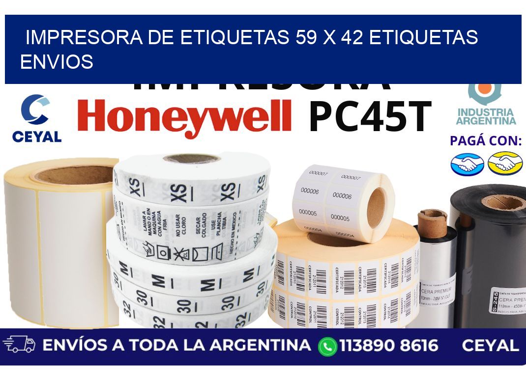 impresora de etiquetas 59 x 42 etiquetas envios