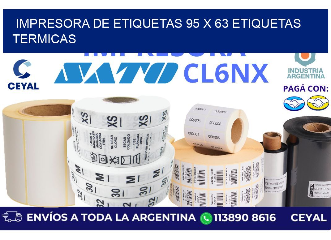 impresora de etiquetas 95 x 63 etiquetas termicas