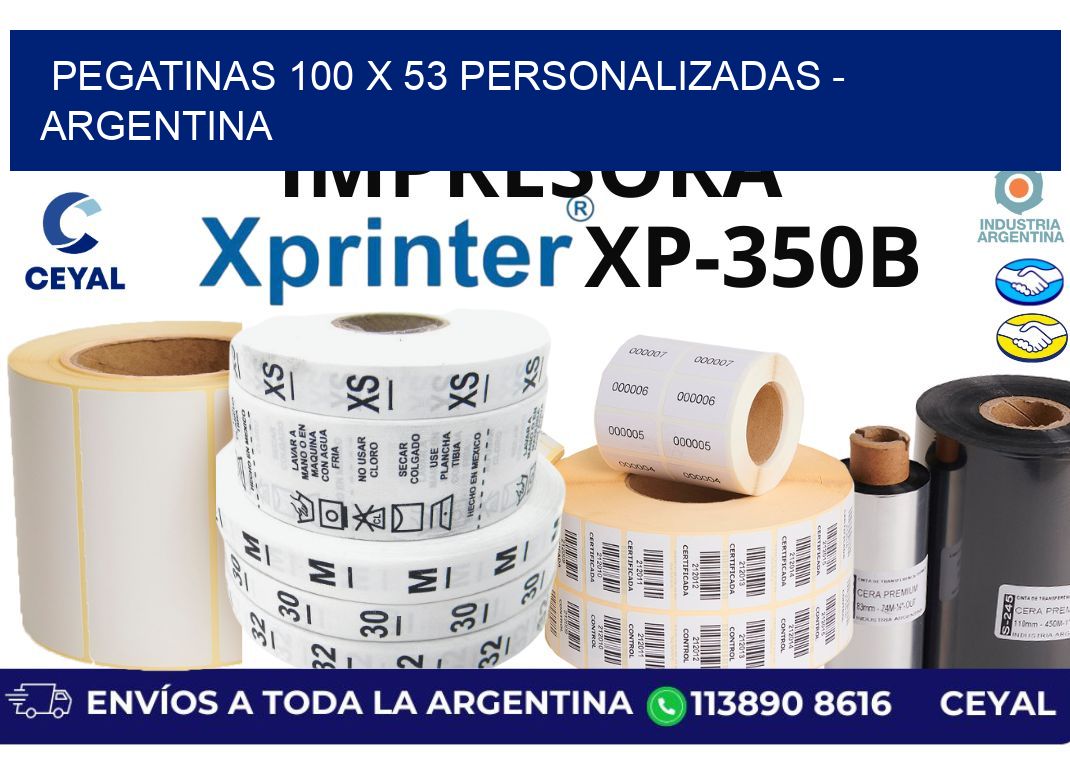pegatinas 100 x 53 personalizadas - Argentina