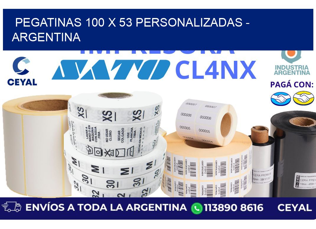 pegatinas 100 x 53 personalizadas - Argentina
