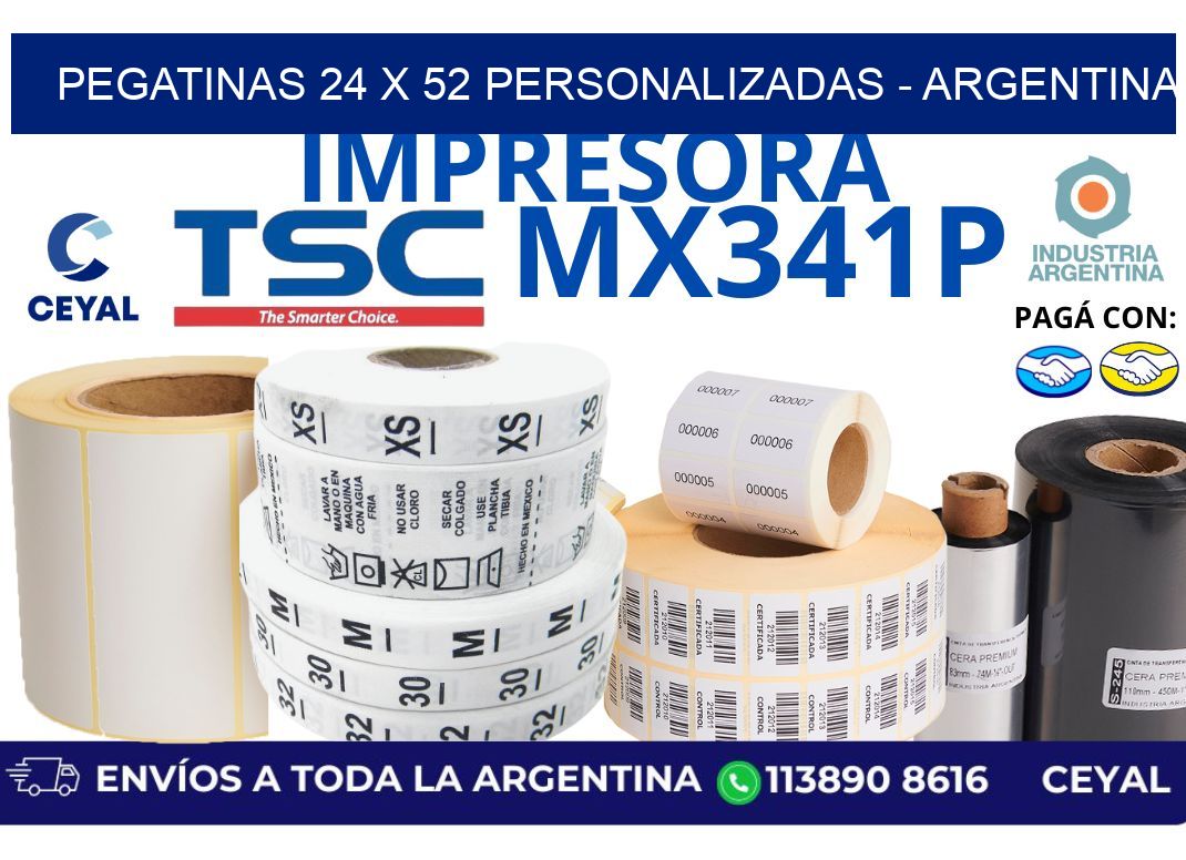 pegatinas 24 x 52 personalizadas - Argentina