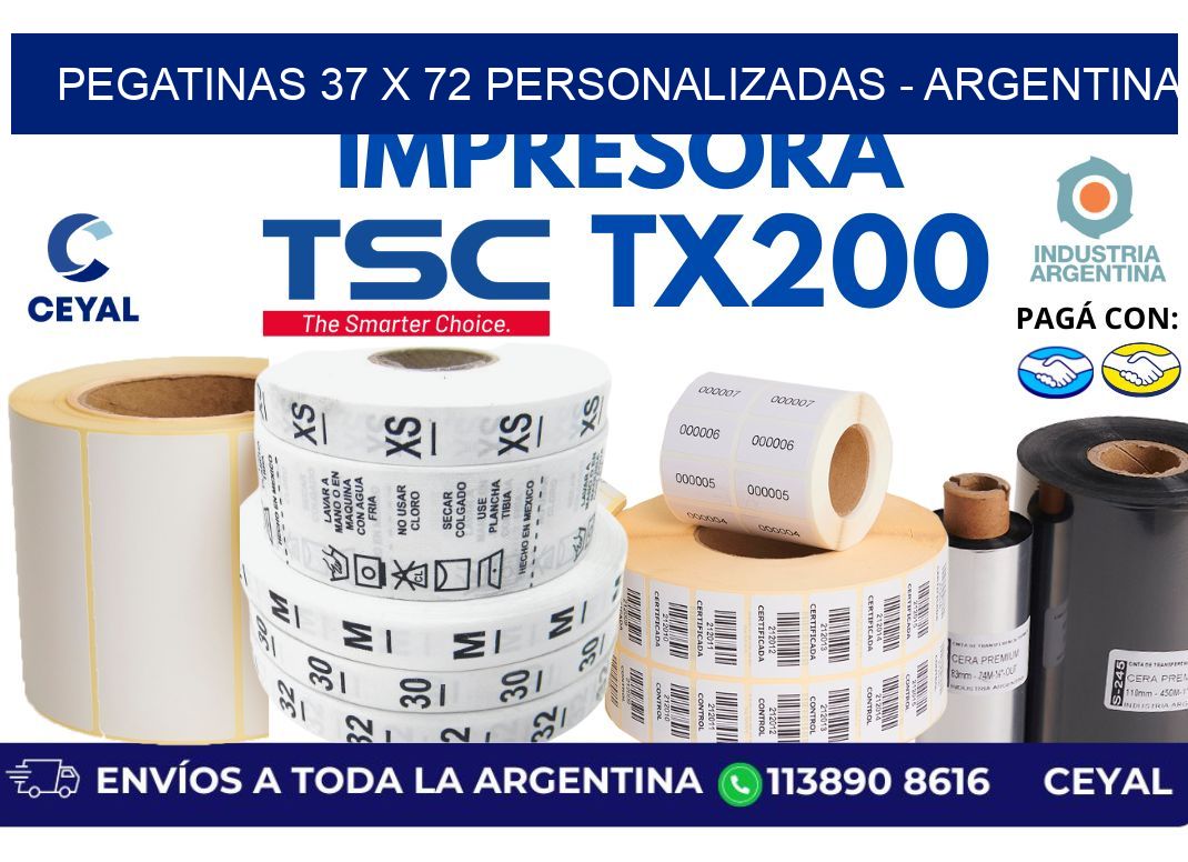 pegatinas 37 x 72 personalizadas - Argentina