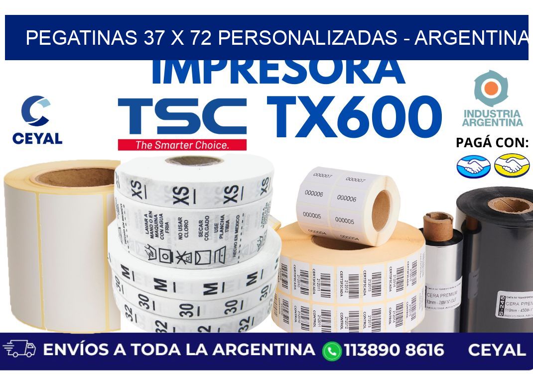 pegatinas 37 x 72 personalizadas – Argentina