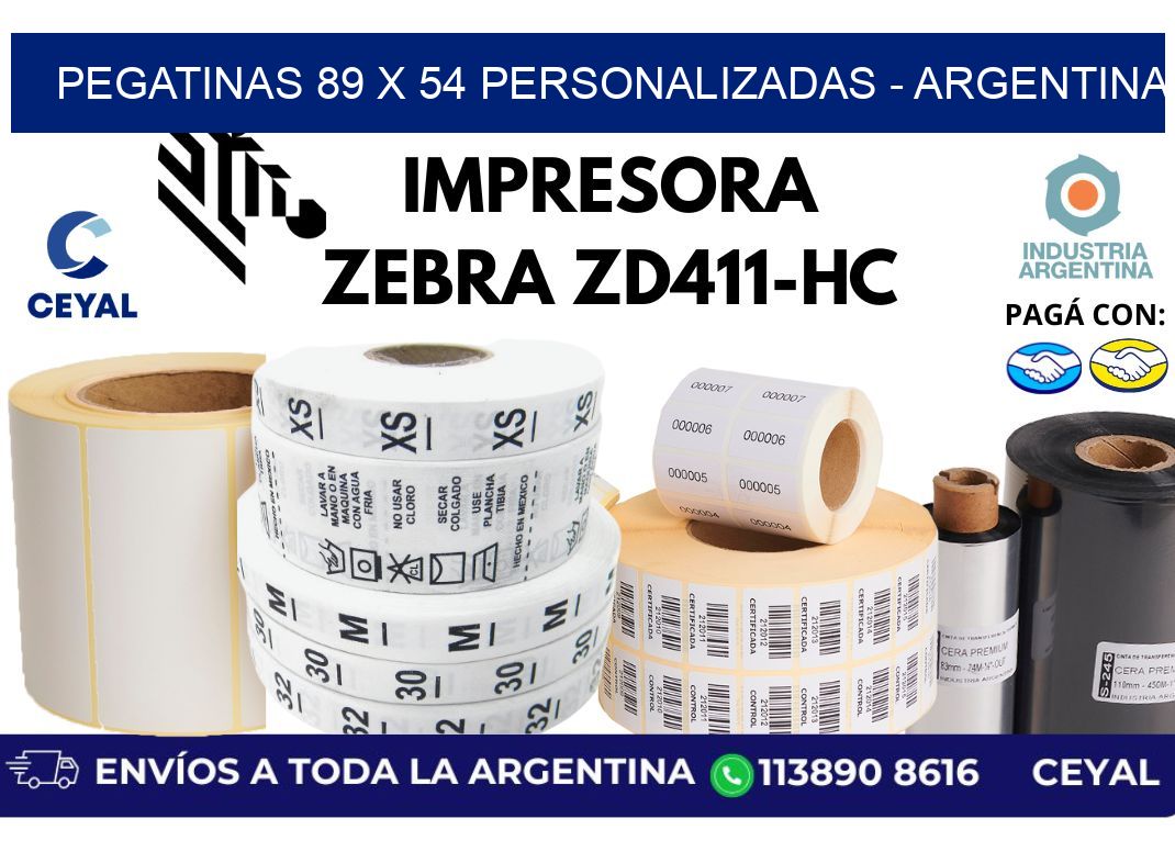 pegatinas 89 x 54 personalizadas - Argentina