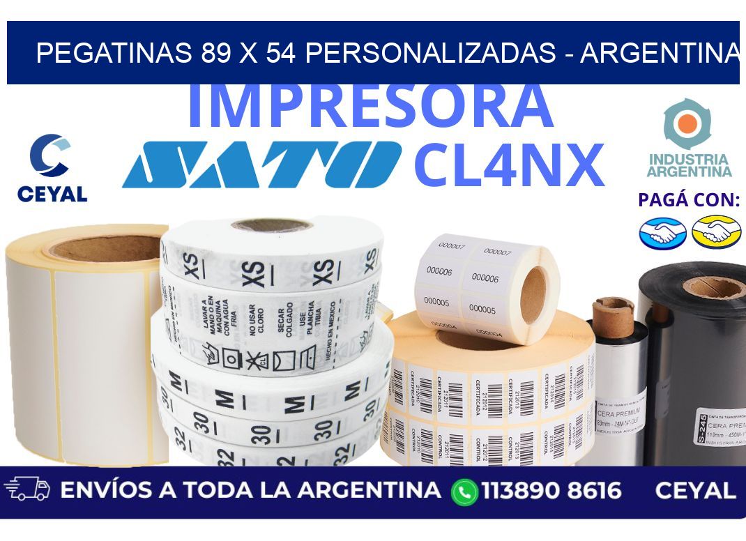 pegatinas 89 x 54 personalizadas – Argentina