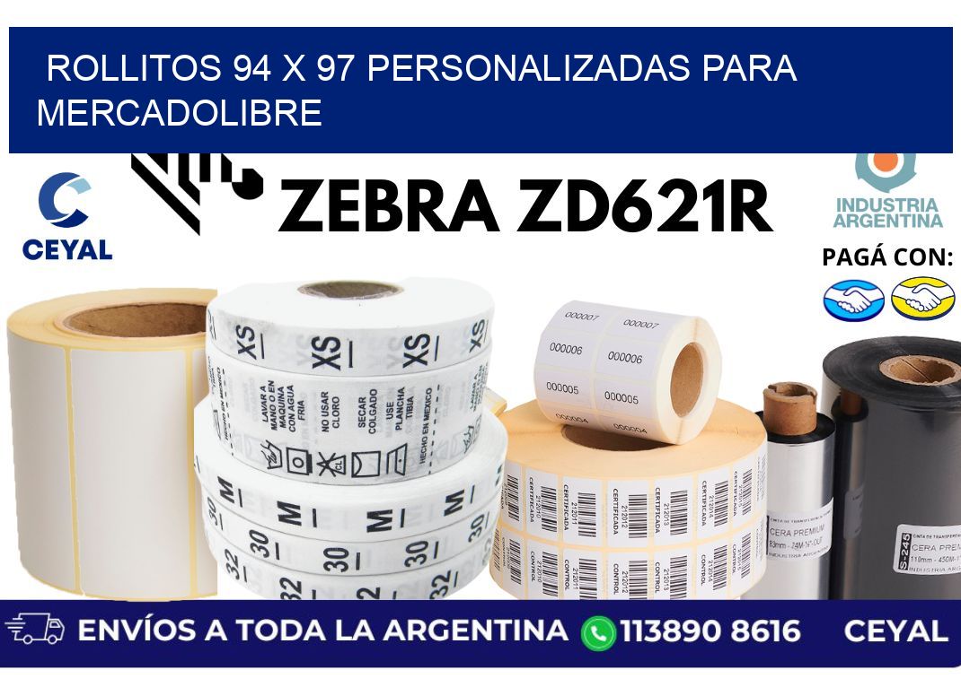 rollitos 94 x 97 personalizadas para mercadolibre