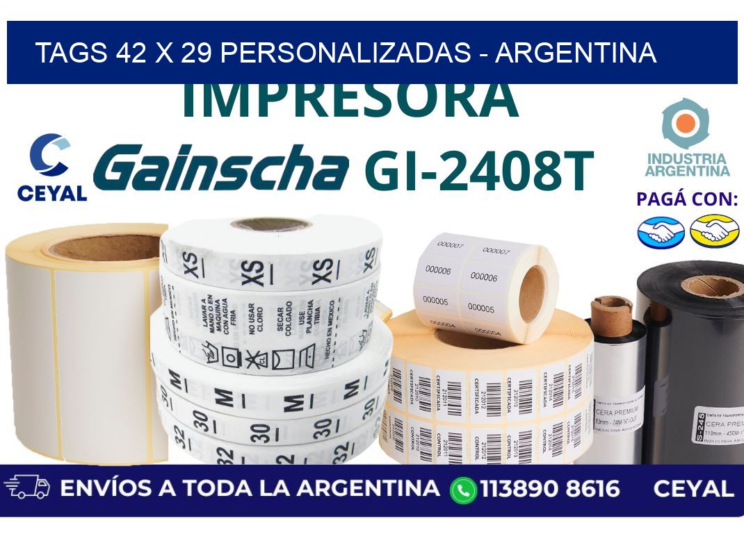 tags 42 x 29 personalizadas – Argentina
