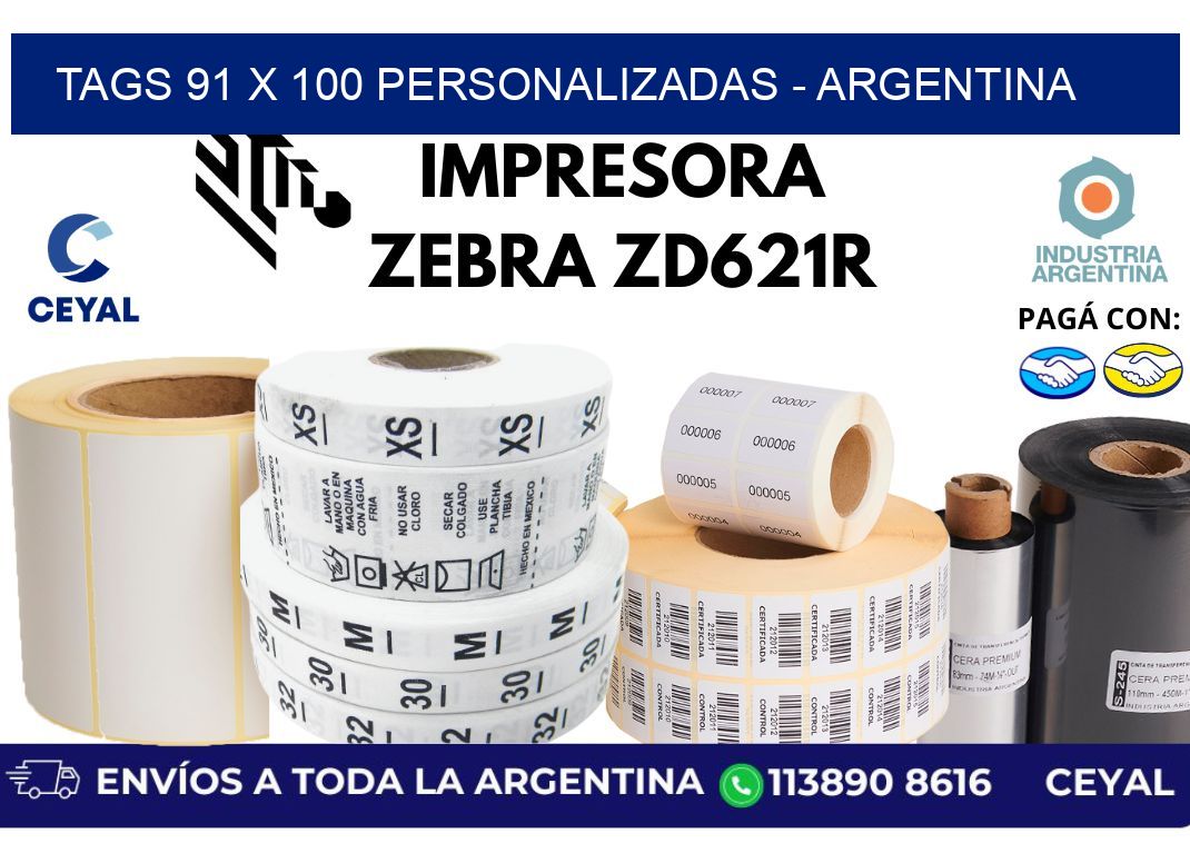 tags 91 x 100 personalizadas - Argentina