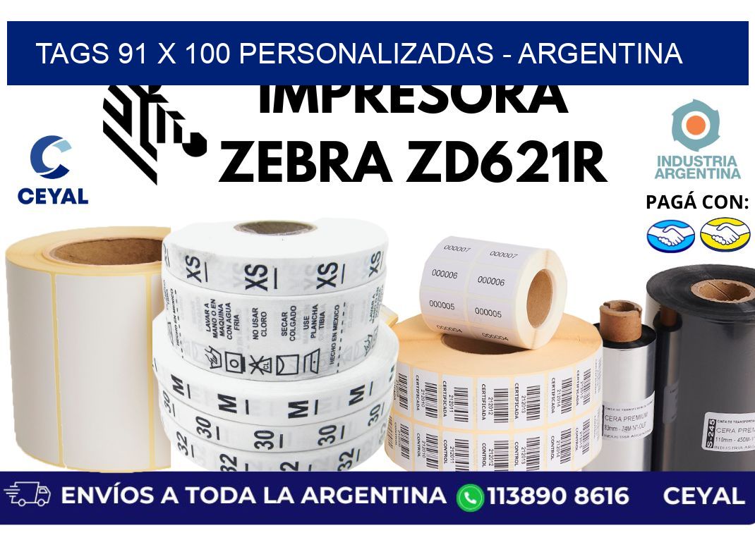 tags 91 x 100 personalizadas – Argentina