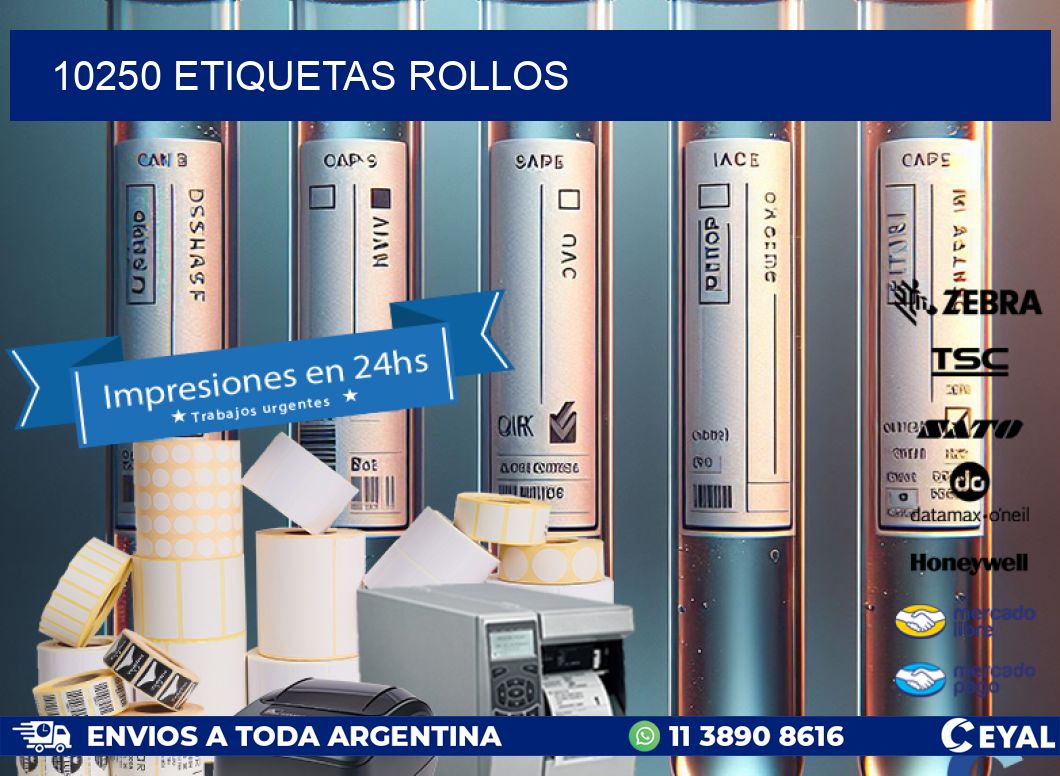 10250 etiquetas rollos