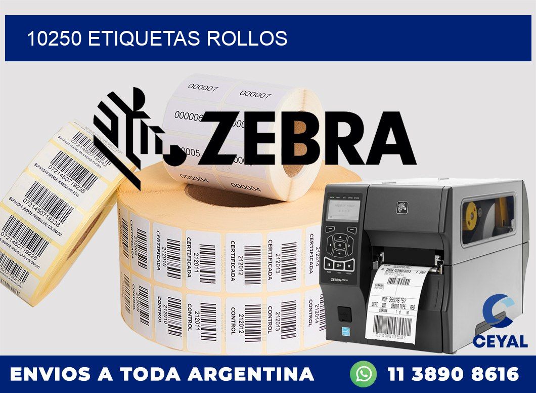 10250 etiquetas rollos