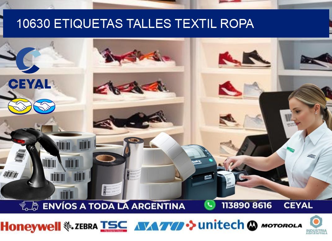 10630 ETIQUETAS TALLES TEXTIL ROPA