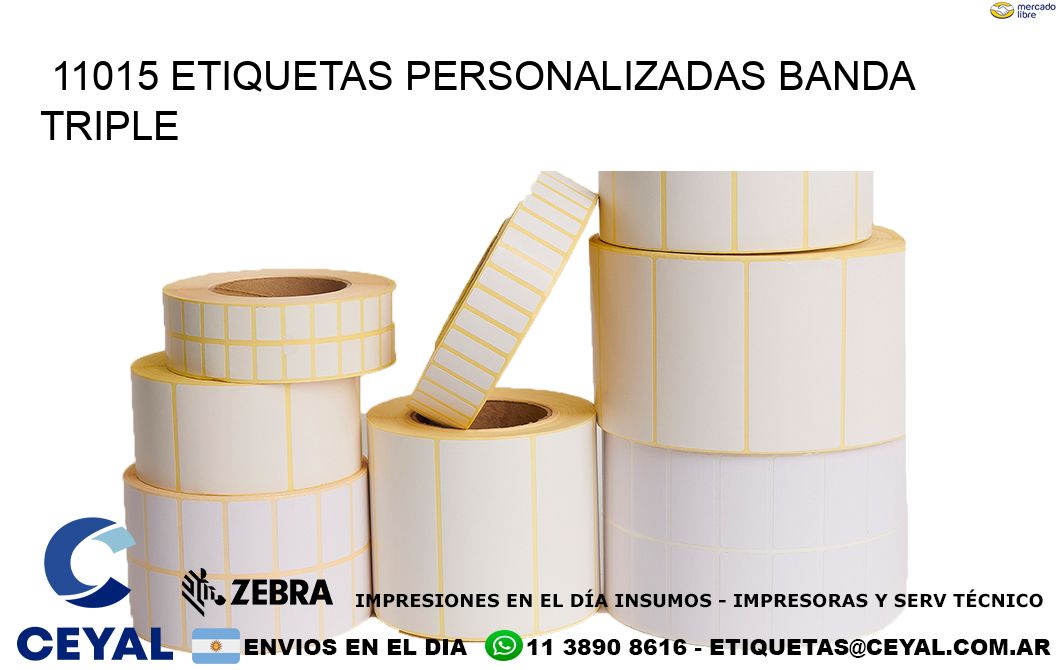 11015 Etiquetas personalizadas banda triple