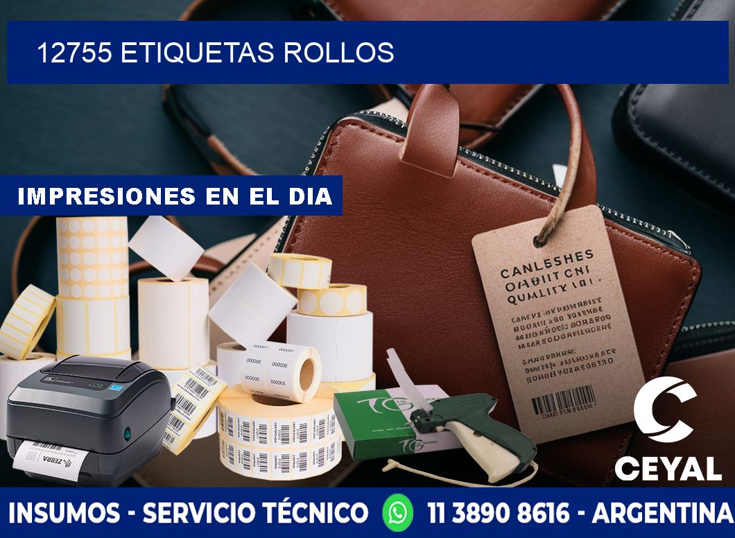 12755 etiquetas rollos