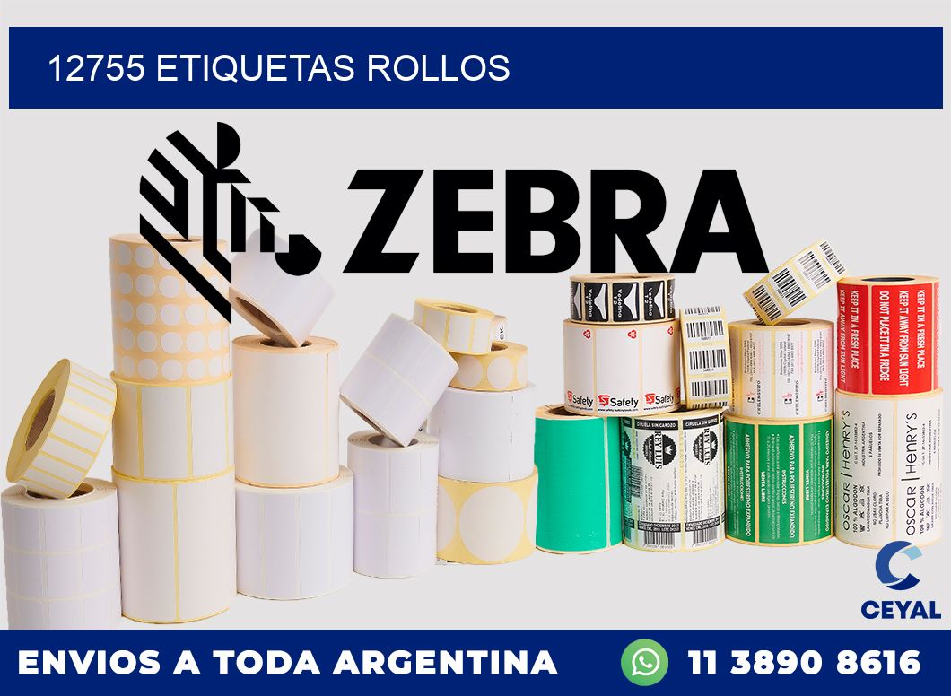 12755 etiquetas rollos