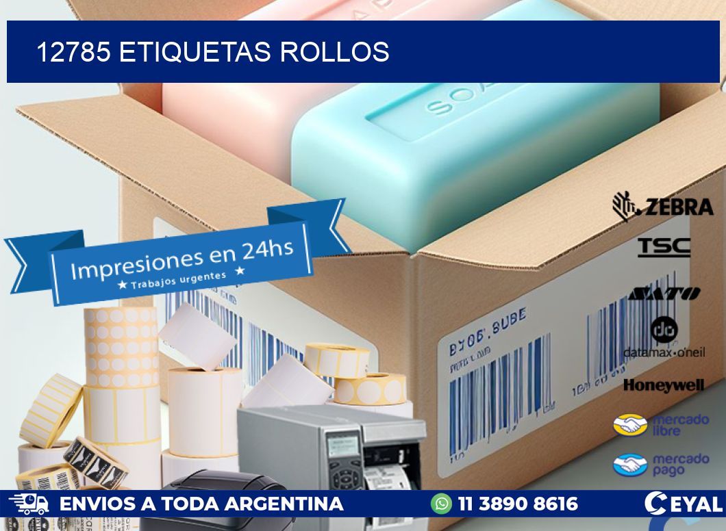 12785 etiquetas rollos