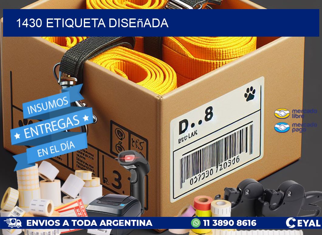 1430 etiqueta diseñada