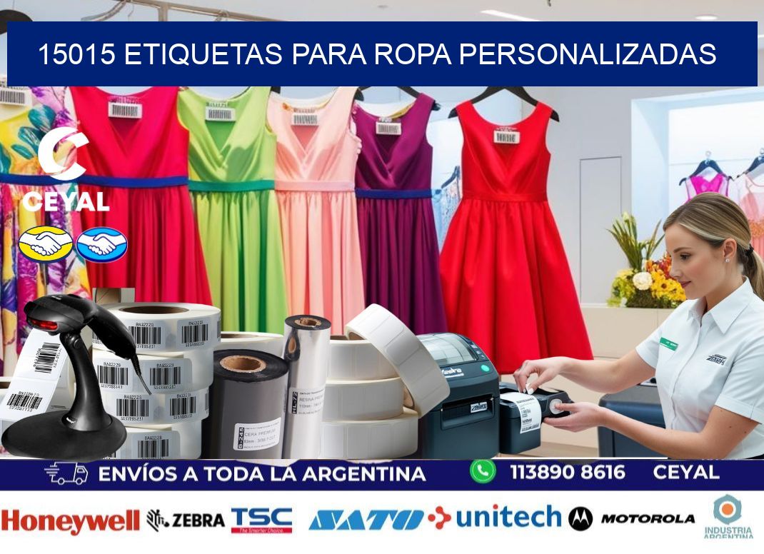 15015 Etiquetas para ropa personalizadas