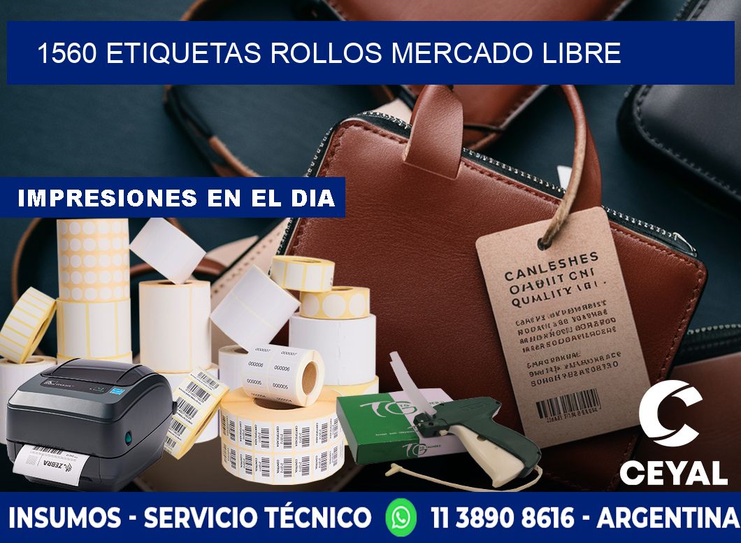 1560 etiquetas rollos MERCADO LIBRE