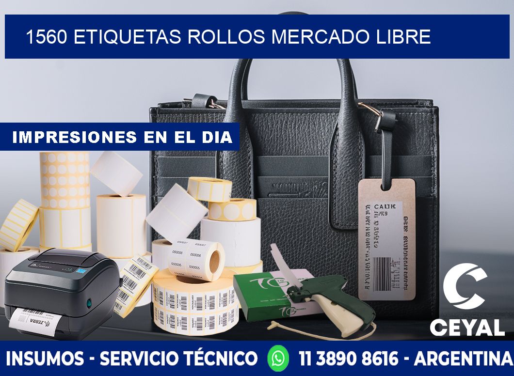 1560 etiquetas rollos MERCADO LIBRE