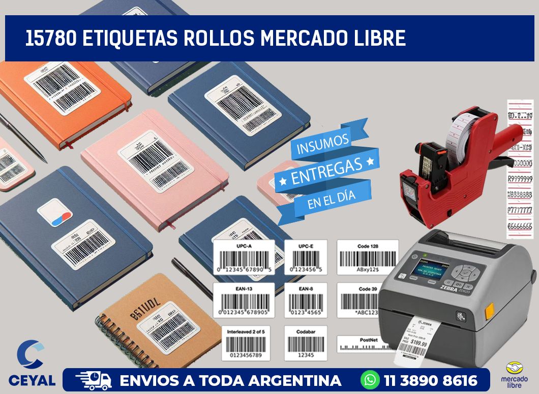 15780 etiquetas rollos MERCADO LIBRE