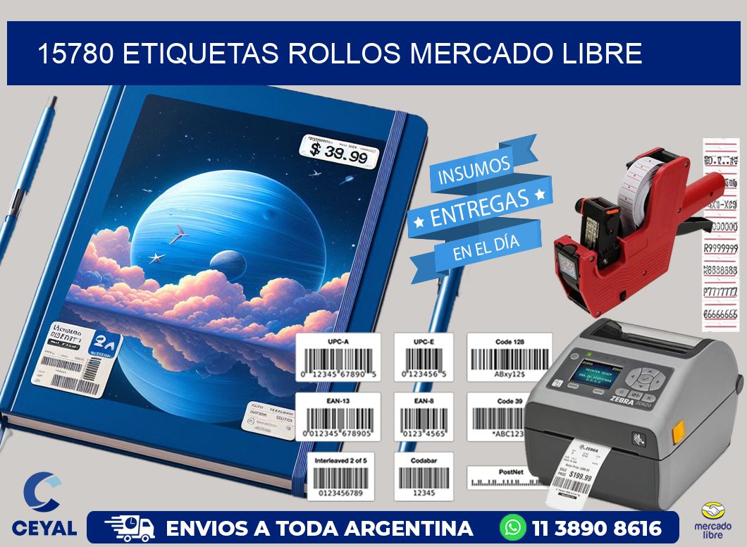 15780 etiquetas rollos MERCADO LIBRE