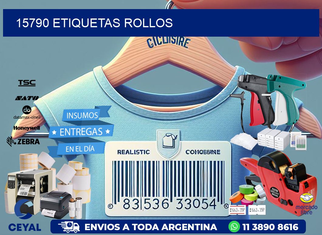 15790 etiquetas rollos